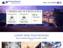 Tablet Screenshot of luxuryindiatourpackages.com